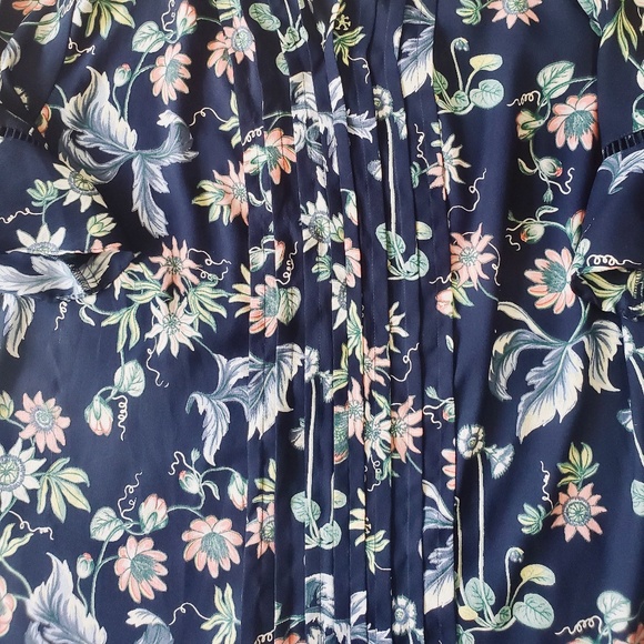 Ann Taylor Navy Blue Blouse - Picture 3 of 8